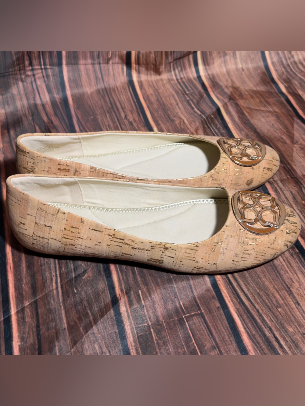 Kelly & Katie Hiliah Cork Medallion Ballet Flat Size 11 - Picture 2 of 16